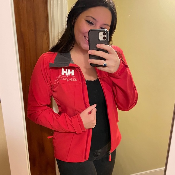 Helly Hansen Jackets & Blazers - Helly Hansen Red Jacket w/ Cursive Writing